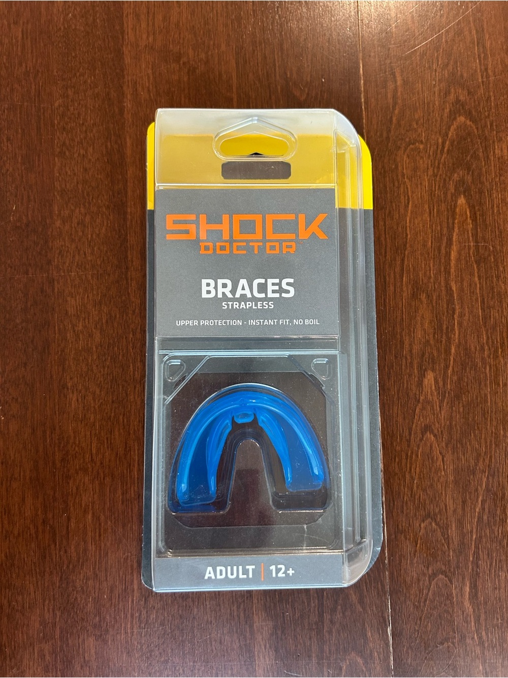 Shock Doctor Adult Strapless Braces Mouthguard - Blue